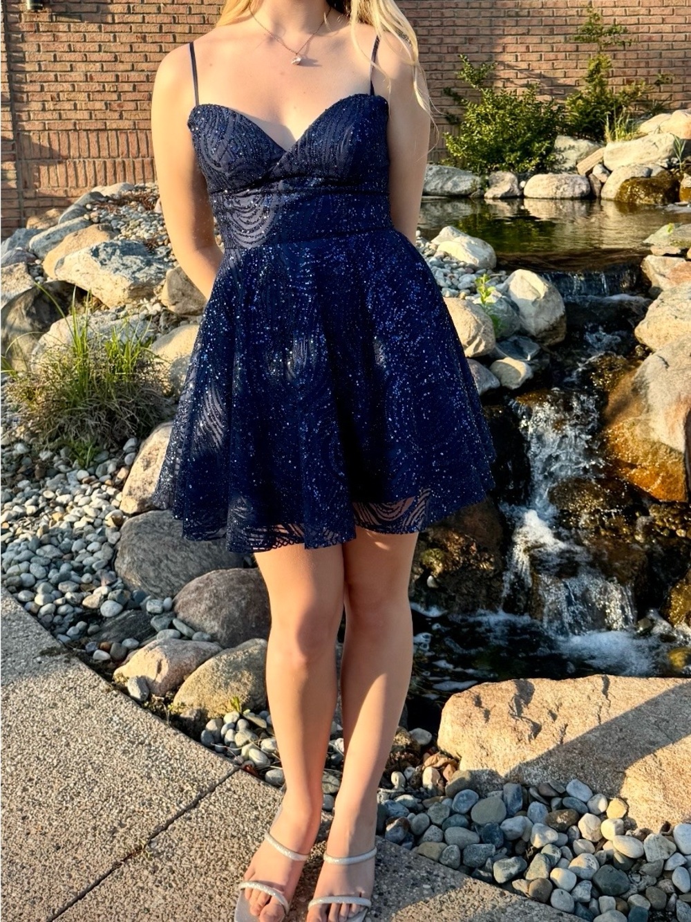 Windsor Glitter Sequin A-Line Dress